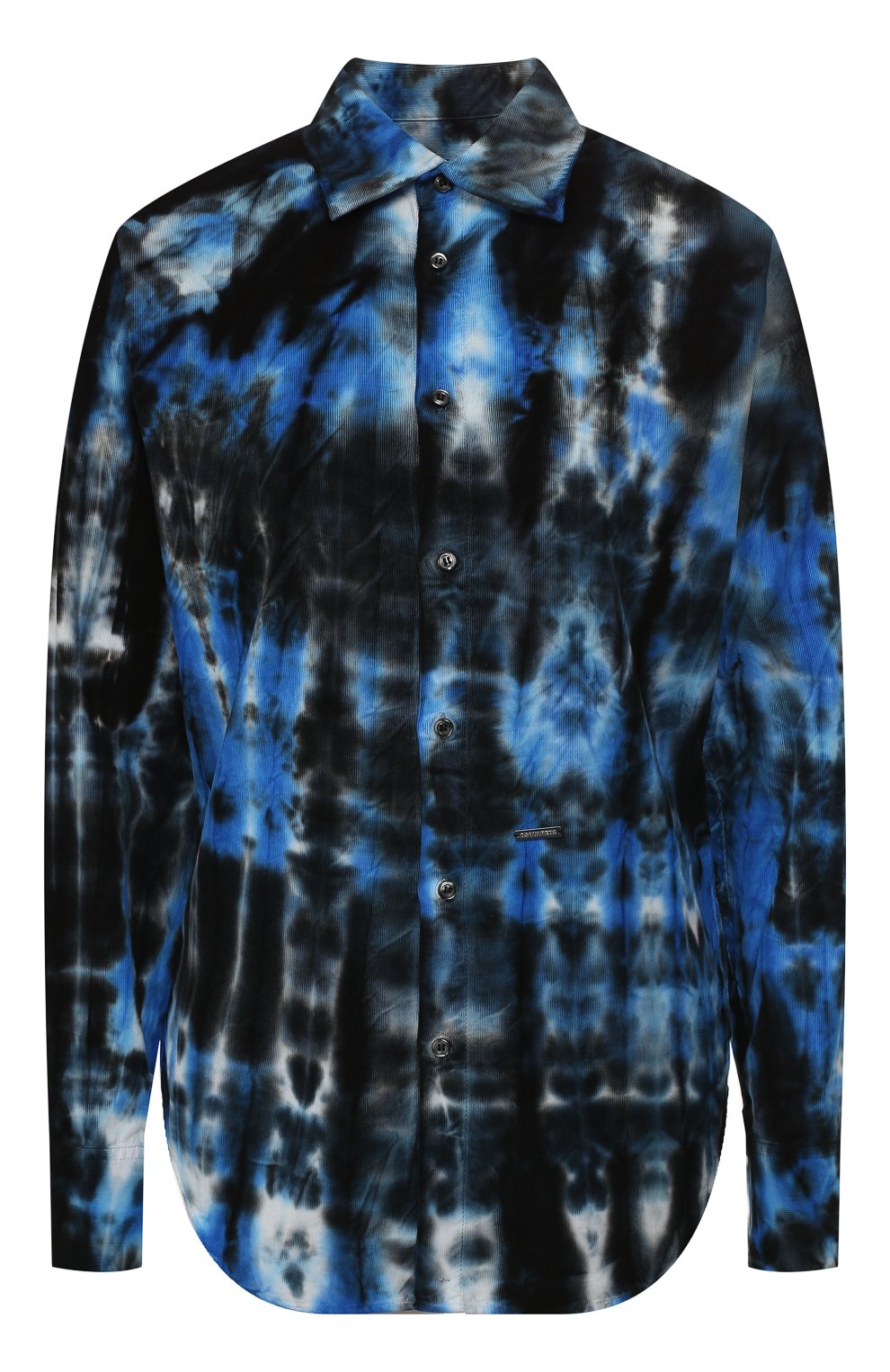 Хлопковая рубашка DSQUARED2 синего цвета по цене 36350 руб., арт. S72DL0612/S49253, фото 1 Хлопковая рубашка DSQUARED2, арт. S72DL0612/S49253, фото 1