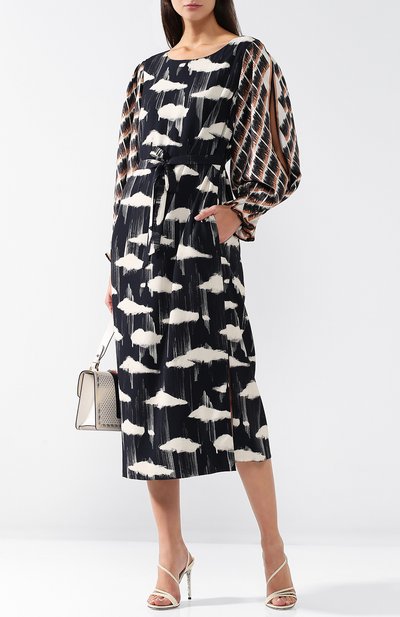 Кожаные босоножки с плетением на шпильке GUCCI, арт. 512432/C9D00, фото 2