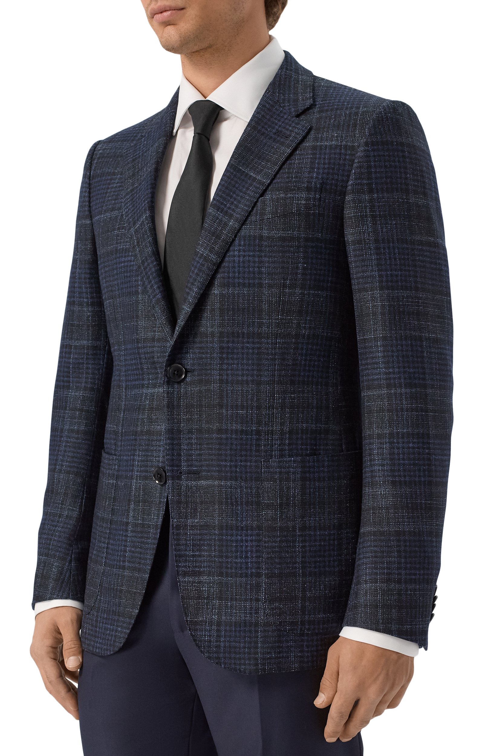 Пиджак из шерсти и шелка ZEGNA темно-синего цвета по цене 446500 руб., арт. 122520/459550A4, фото 3 Пиджак из шерсти и шелка ZEGNA, арт. 122520/459550A4, фото 3