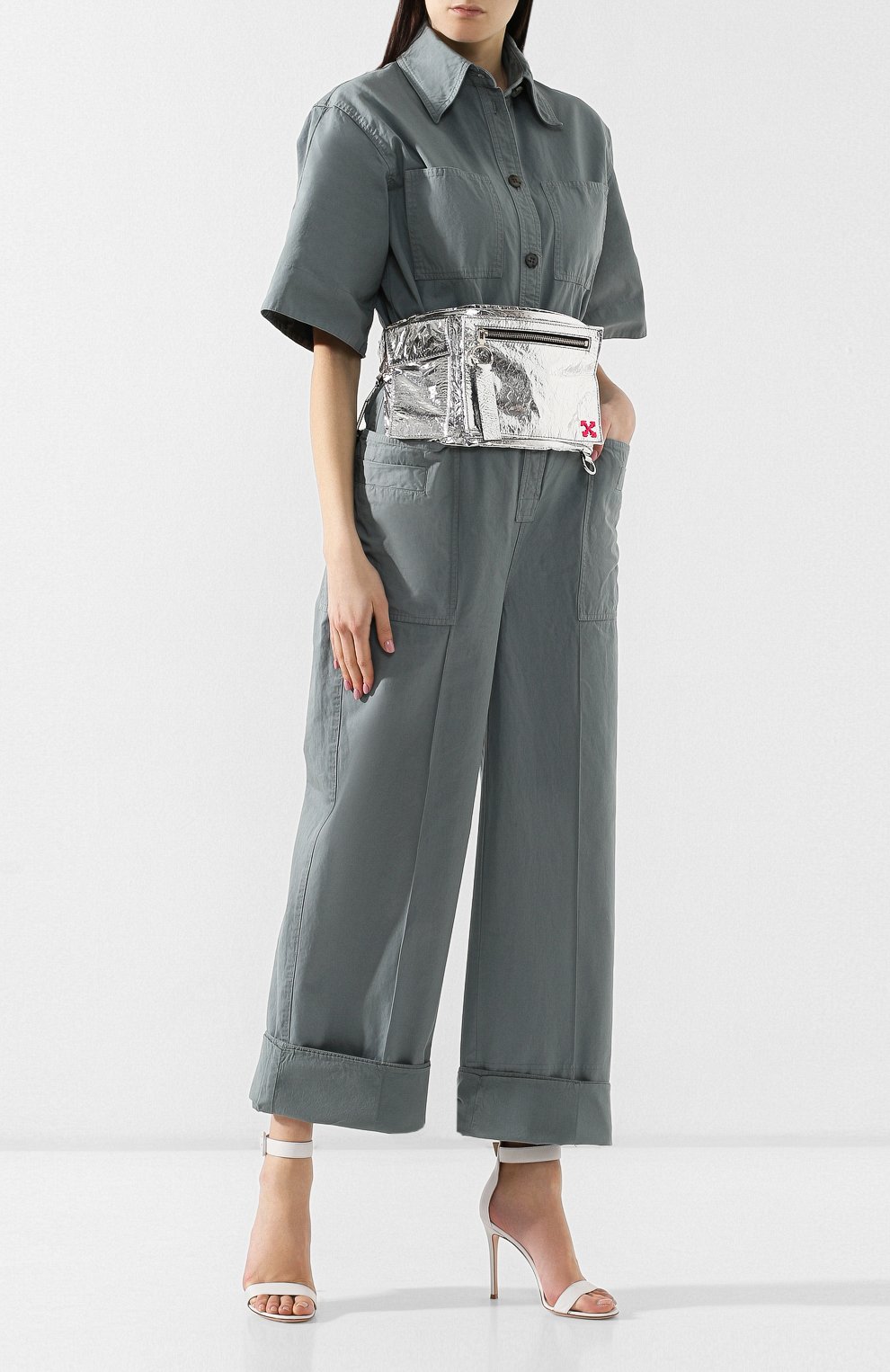 Кожаная поясная сумка OFF-WHITE, арт. 0WNA076S19D980449100, фото 2