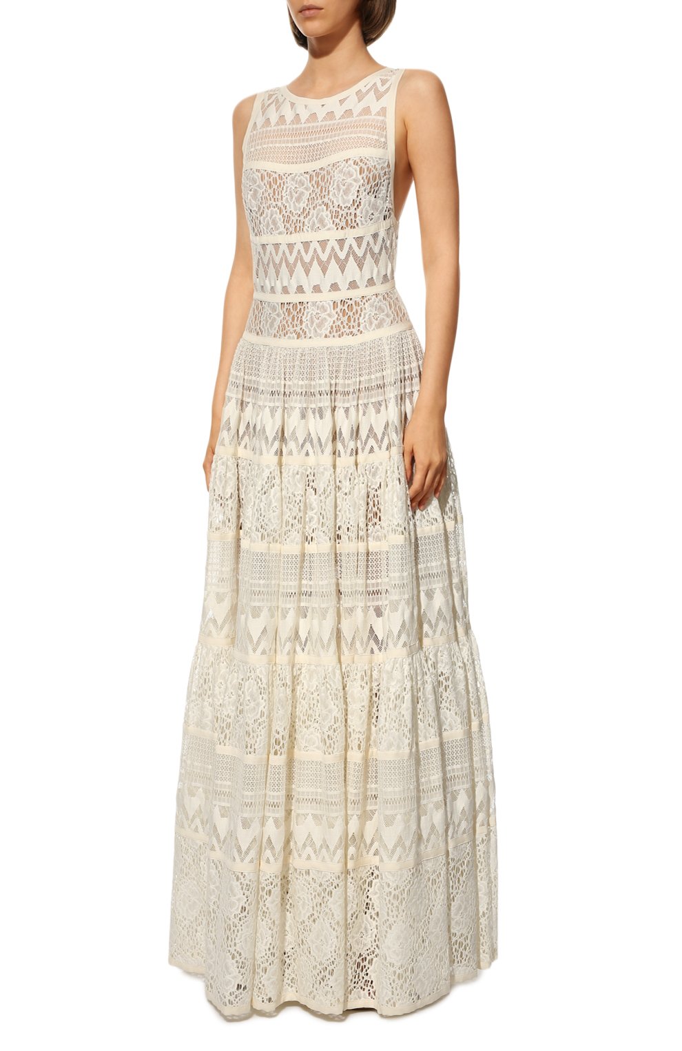 Платье из хлопка и шелка ELIE SAAB, арт. 7573, фото 3