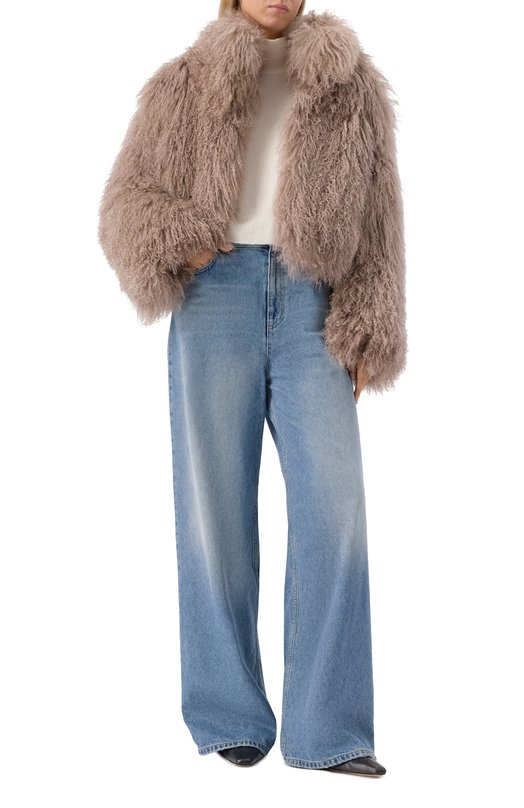 Шуба из овчины Jacob Lee WLC0098AW24TP Серый  WLC0098AW24TP Фото 2