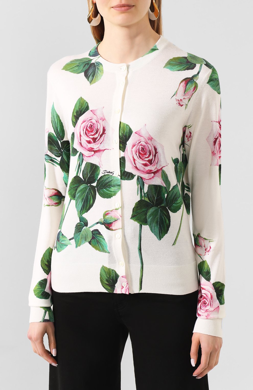 Кардиган из смеси кашемира и шелка DOLCE & GABBANA, арт. FX619T/JAHHW, фото 3
