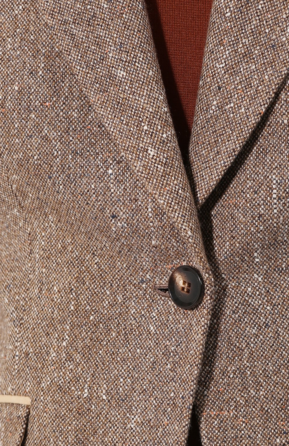 Жакет из смеси кашемира и шелка KITON коричневого цвета по цене 399500 руб., арт. D48531K04S27, фото 5 Жакет из смеси кашемира и шелка KITON, арт. D48531K04S27, фото 5