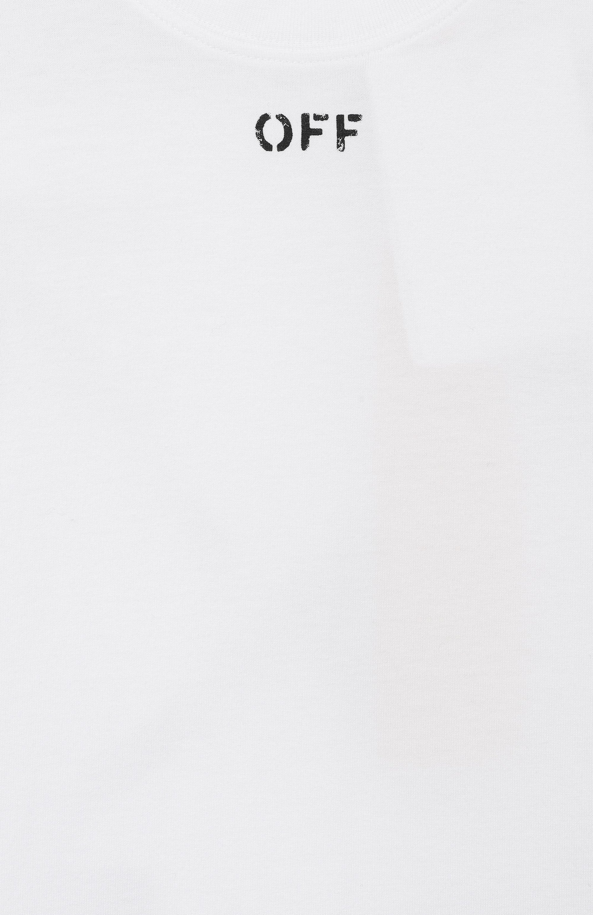 Хлопковая футболка OFF-WHITE, арт. 0BAA002S26JER006_001, фото 3
