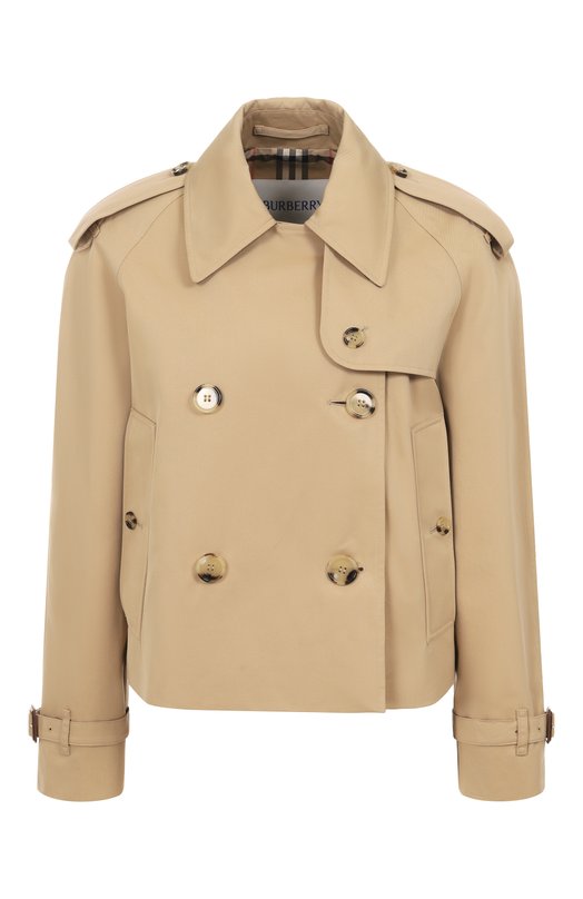 Хлопковый тренч Burberry 8071004 Бежевый 8071004