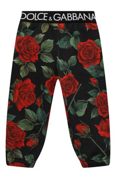 Детские хлопковые джоггеры DOLCE & GABBANA разноцветного цвета, арт. L5JPC4/HS7MT/2-6 | Фото 1 (Материал сплава: Проставлено; Нос: Не проставлено; Материал внешний: Хлопок; Девочки Кросс-КТ: Джоггеры-одежда)