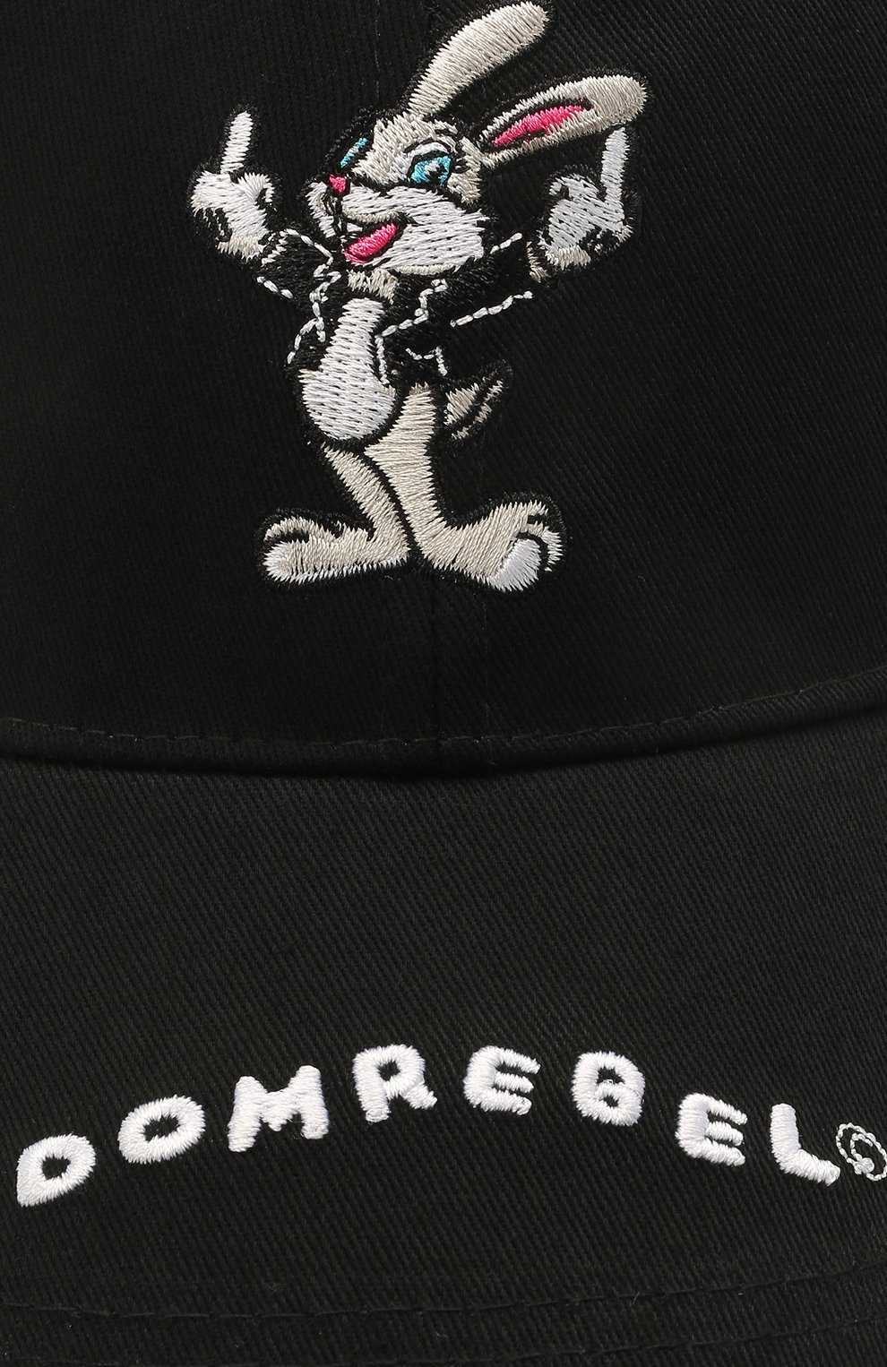 Хлопковая бейсболка DOMREBEL черного цвета по цене 14300 руб., арт. RABBIT/CAP, фото 4 Хлопковая бейсболка DOMREBEL, арт. RABBIT/CAP, фото 4