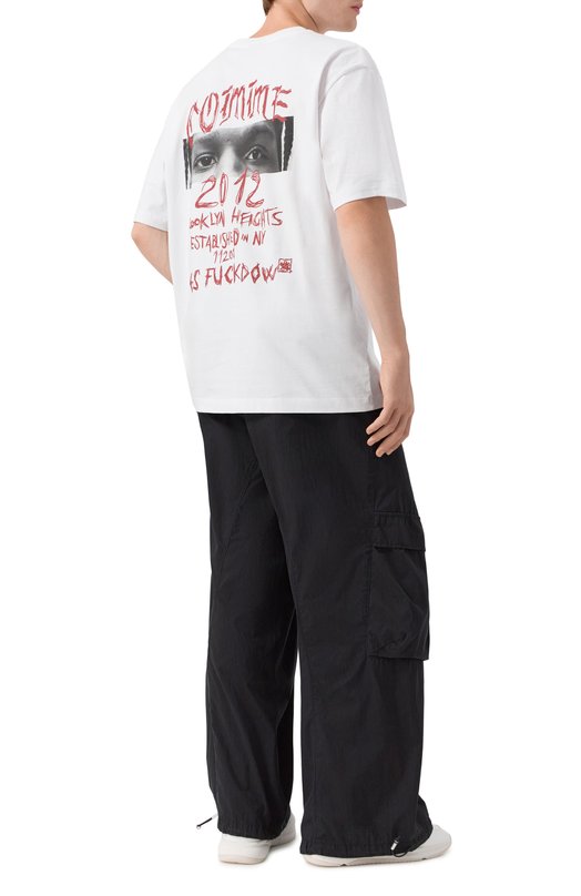 Хлопковая футболка Comme des Fuckdown CFABM01808 Белый  CFABM01808 Фото 2