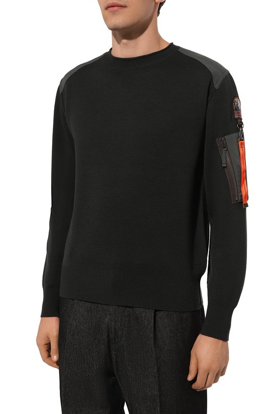Шерстяной джемпер Parajumpers PMKNRK01 Зелёный  PMKNRK01 Фото 3