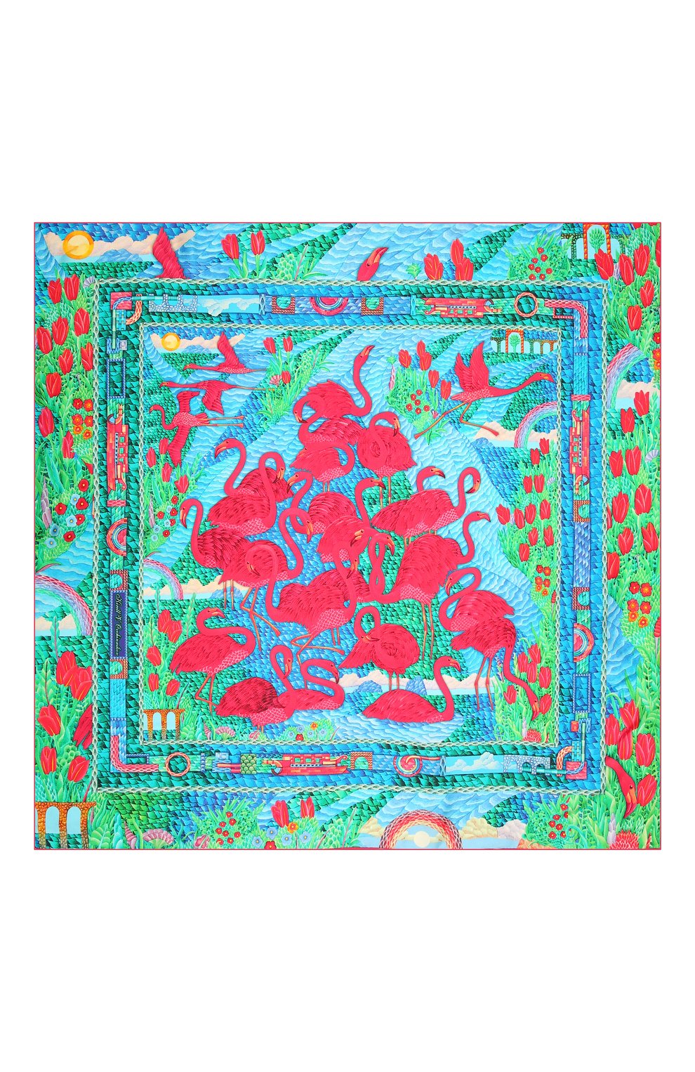 Шелковый платок flamingo color KIRILL OVCHINNIKOV, арт. 90\FL, фото 3