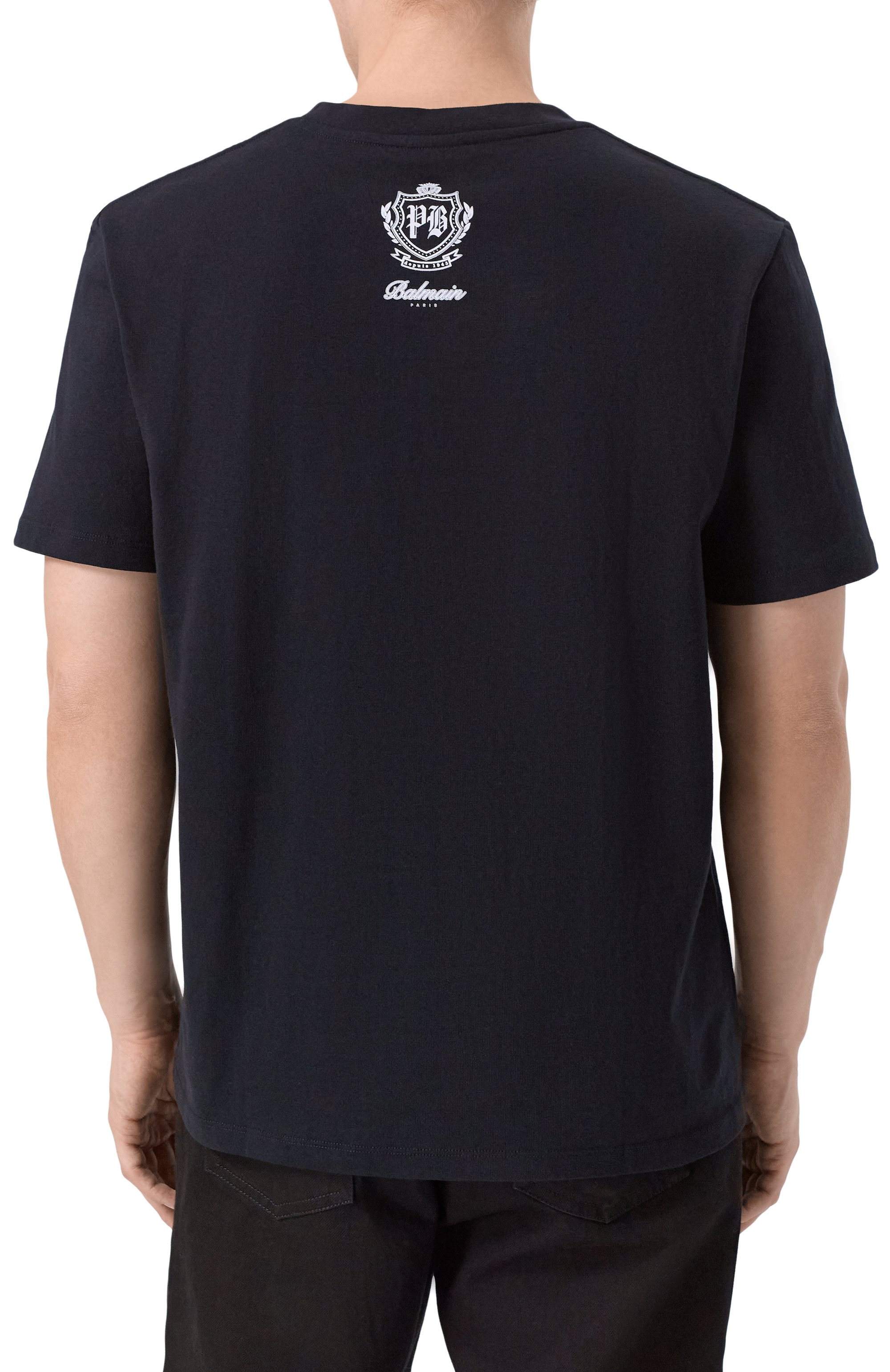 Хлопковая футболка BALMAIN, арт. FH0EG000/GF30, фото 4