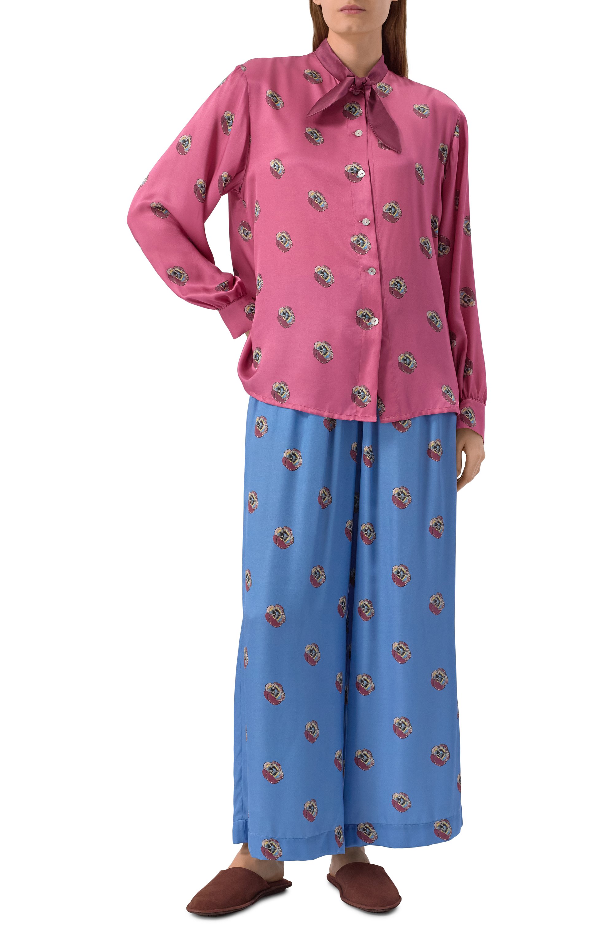 Пижама из хлопка и шелка ANY WOWZERS, арт. BOWIE02P-LEABP, фото 2