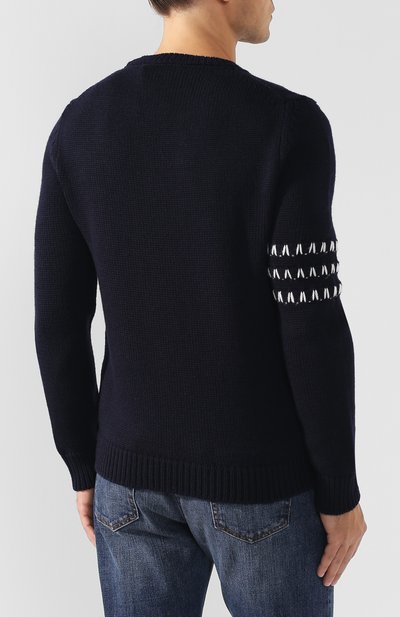 Шерстяной джемпер с логотипом бренда MONCLER, арт. D2-091-90337-00-969AE, фото 4