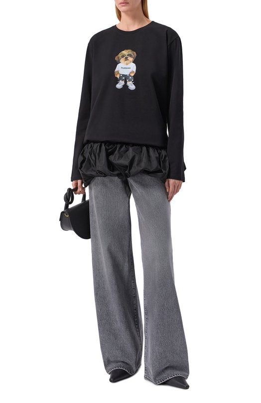 Хлопковый лонгслив Flashin FS26LSSC Чёрный  FS26LSSC Фото 2