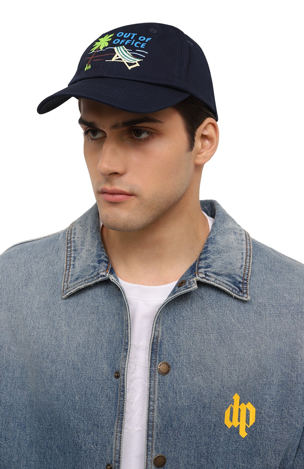 Хлопковая бейсболка MC2 SAINT BARTH темно-синего цвета по цене 6700 руб., арт. CATCHER, фото 2 Хлопковая бейсболка MC2 SAINT BARTH, арт. CATCHER, фото 2