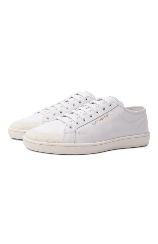 Кожаные кеды Saint Laurent 820087/00N00 Белый 820087/00N00