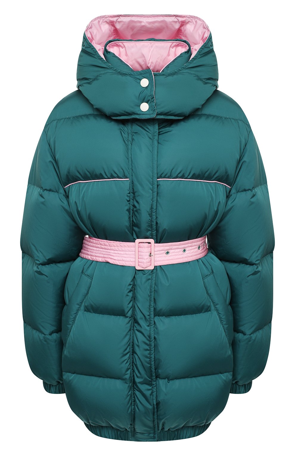 Пуховик MSGM темно-зеленого цвета по цене 88350 руб., арт. 2941MDH04D 207655, фото 1 Пуховик MSGM, арт. 2941MDH04D 207655, фото 1