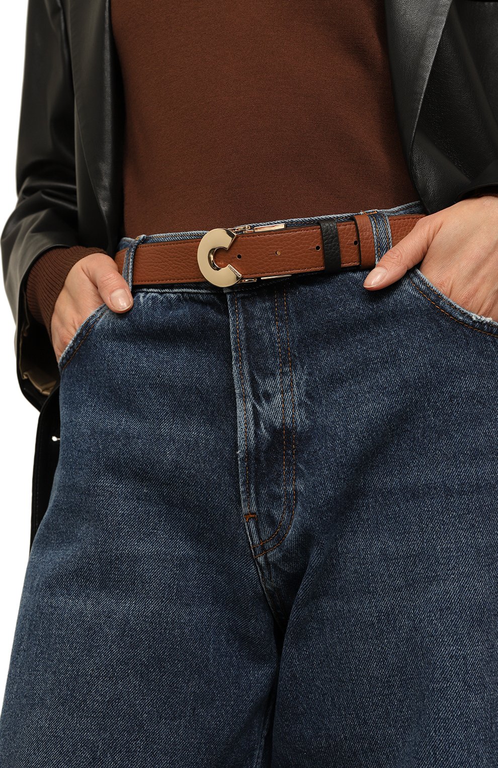 Двусторонний ремень COCCINELLE черного цвета по цене 11000 руб., арт. E3 N4N 11 26 01, фото 5 Двусторонний ремень COCCINELLE, арт. E3 N4N 11 26 01, фото 5