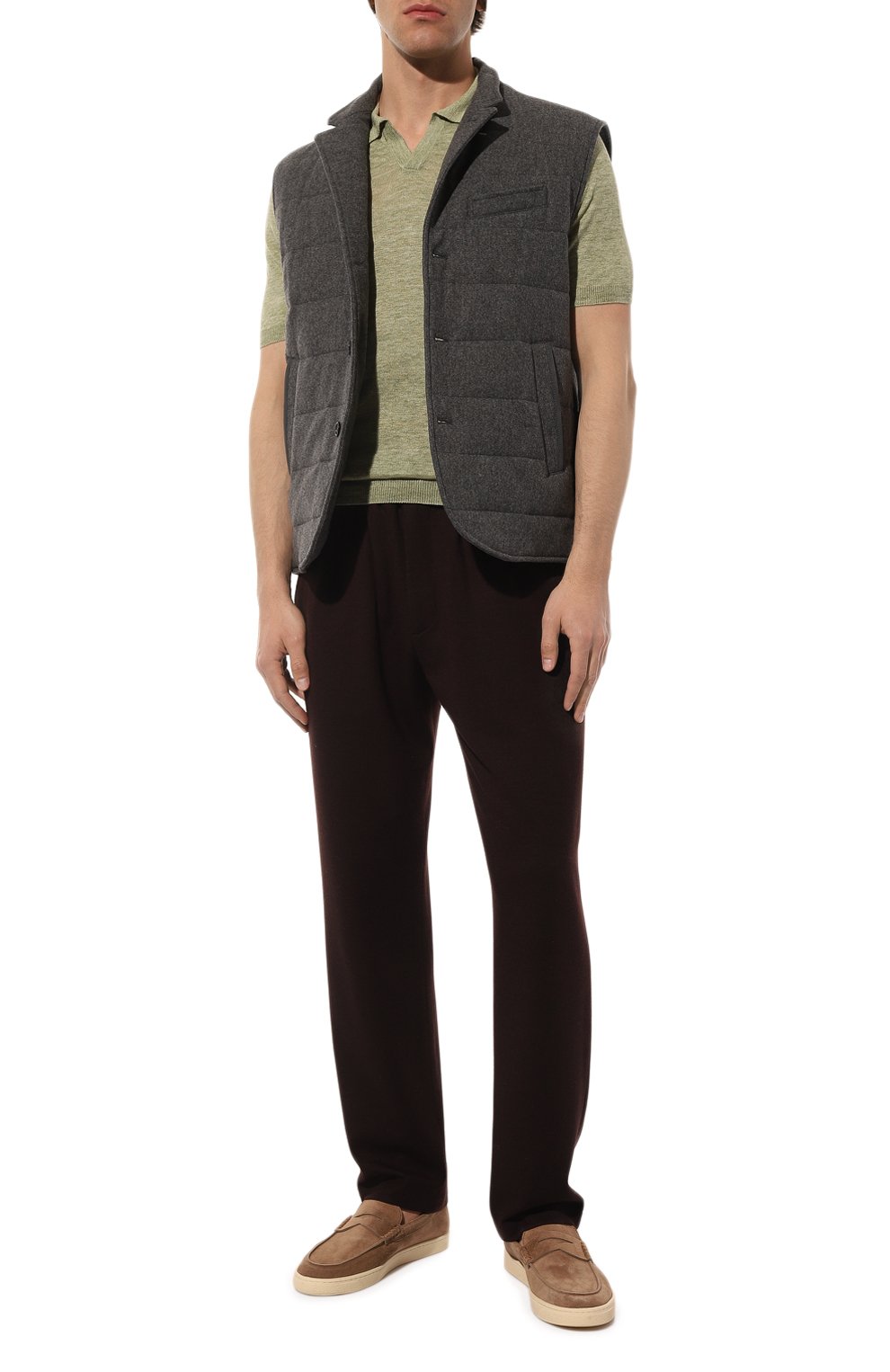 Льняное поло GRAN SASSO светло-зеленого цвета по цене 22500 руб., арт. 57174/24801, фото 2 Льняное поло GRAN SASSO, арт. 57174/24801, фото 2