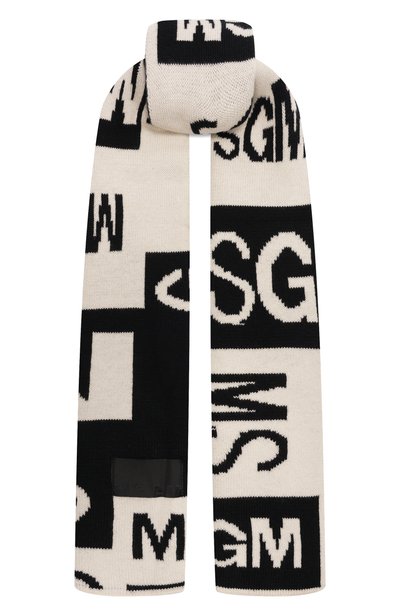 Шарф из хлопка и шерсти MSGM KIDS, арт. F6MSJGSC062