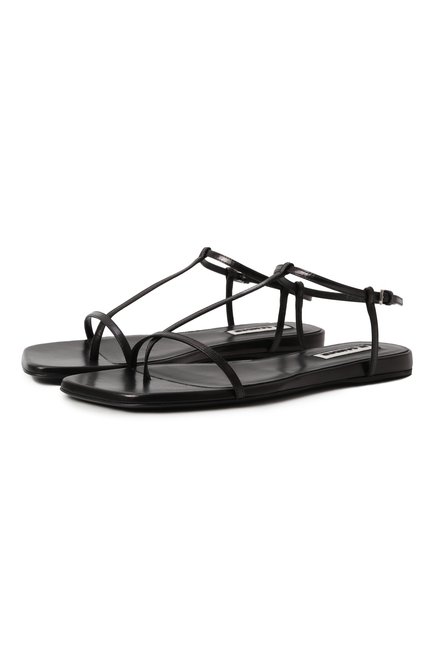 Женские кожаные сандалии JIL SANDER черного цвета по цене 0 руб., арт. J15WP0169/P8389 | Фото 1