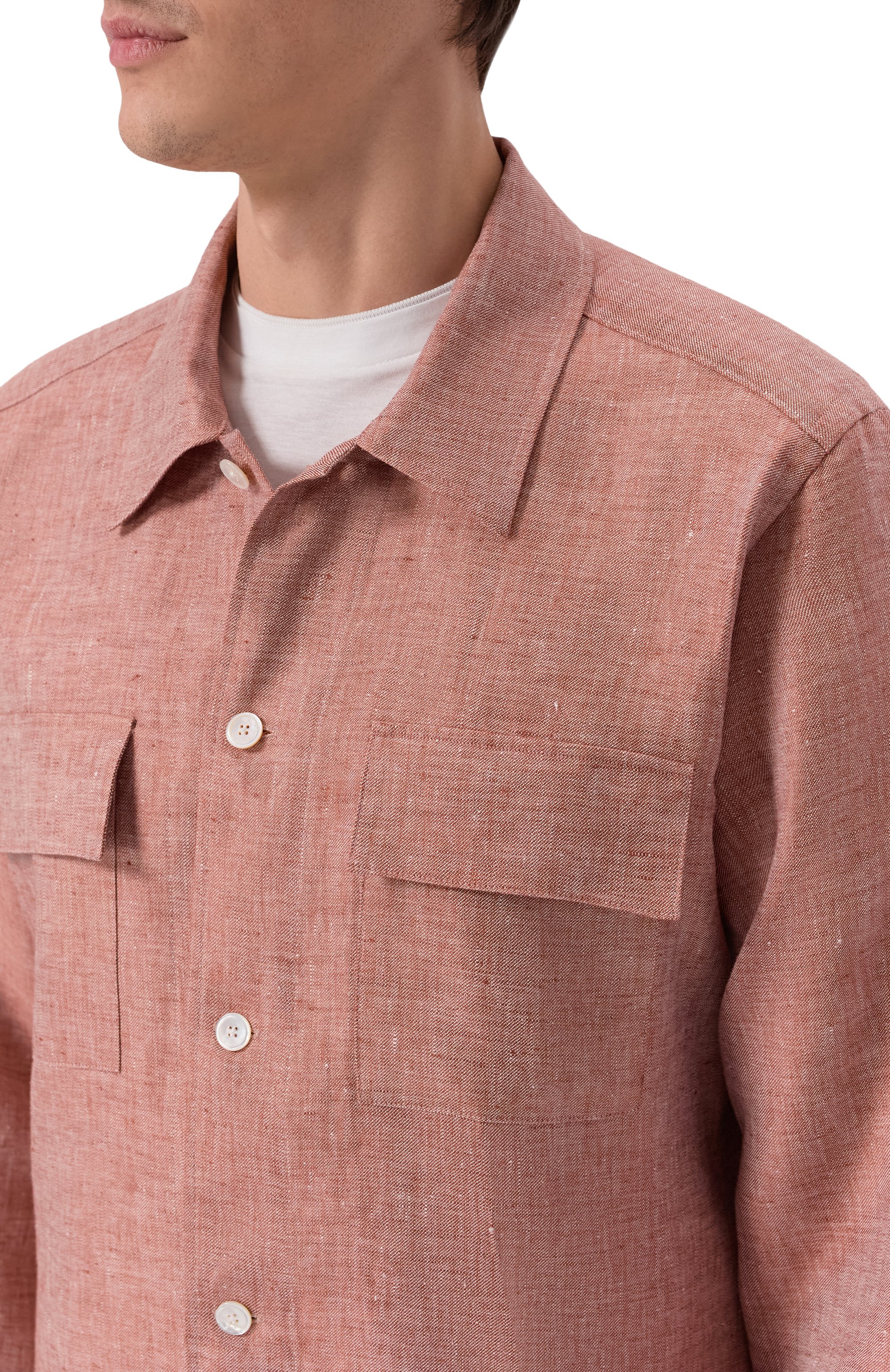 Льняная рубашка BOSS CAMEL, арт. 50560326, фото 5