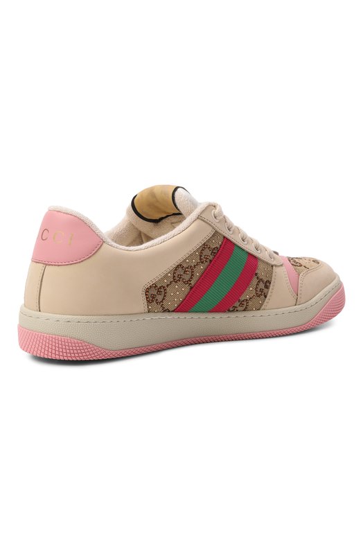 Комбинированные кеды Screener Gucci 677423/9SFR0 Бежевый  677423/9SFR0 Фото 5