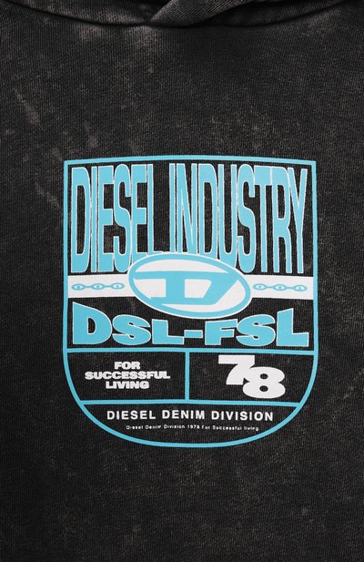 Хлопковое худи DIESEL, арт. J02246/KYAYK, фото 3