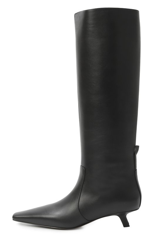 Кожаные сапоги Brunello Cucinelli MZSKC3057P Чёрный  MZSKC3057P Фото 4