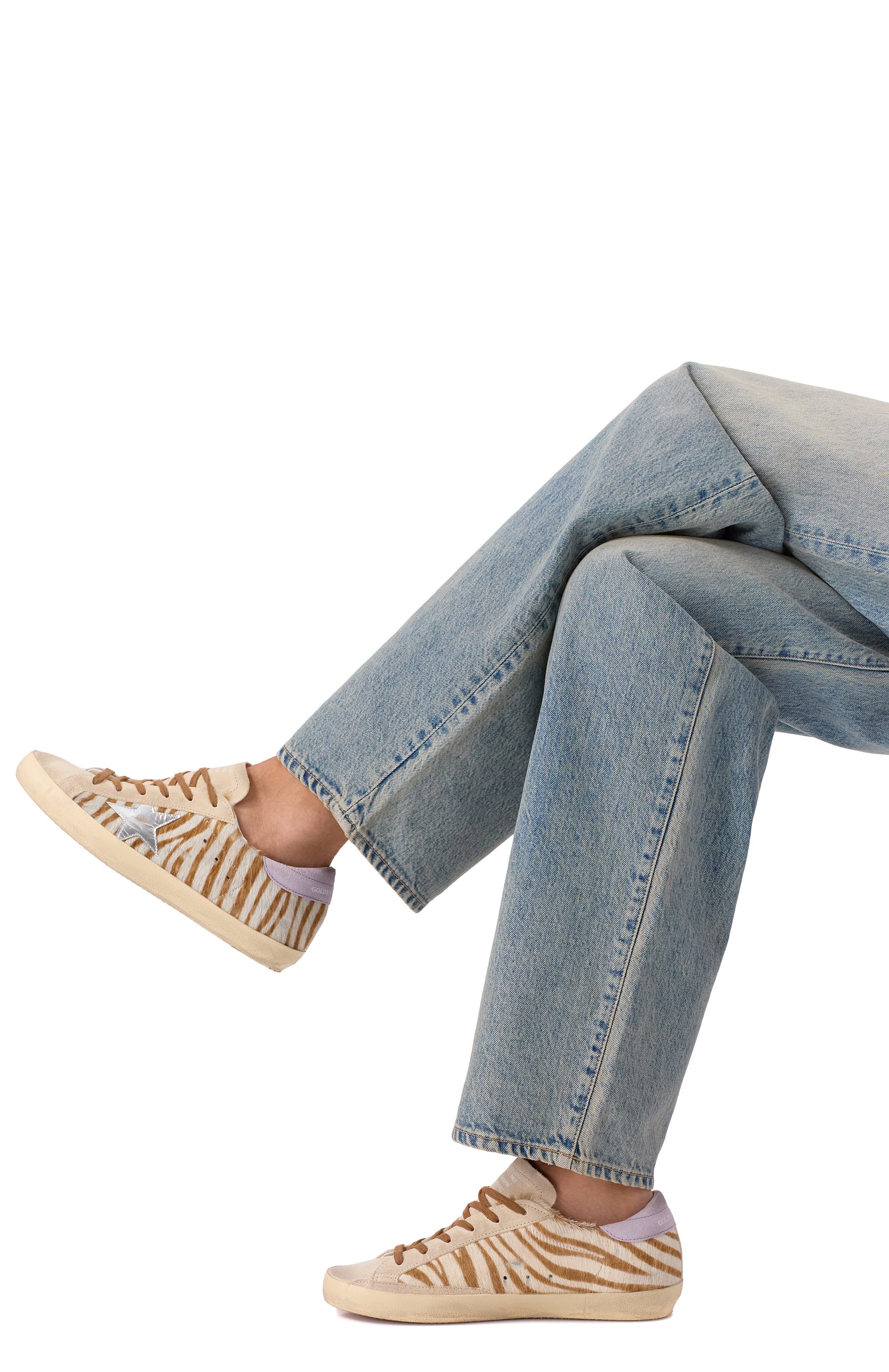 Кожаные кеды super-star GOLDEN GOOSE DELUXE BRAND бежевого цвета по цене 78550 руб., арт. GWF00101.F007507, фото 2 Кожаные кеды super-star GOLDEN GOOSE DELUXE BRAND, арт. GWF00101.F007507, фото 2