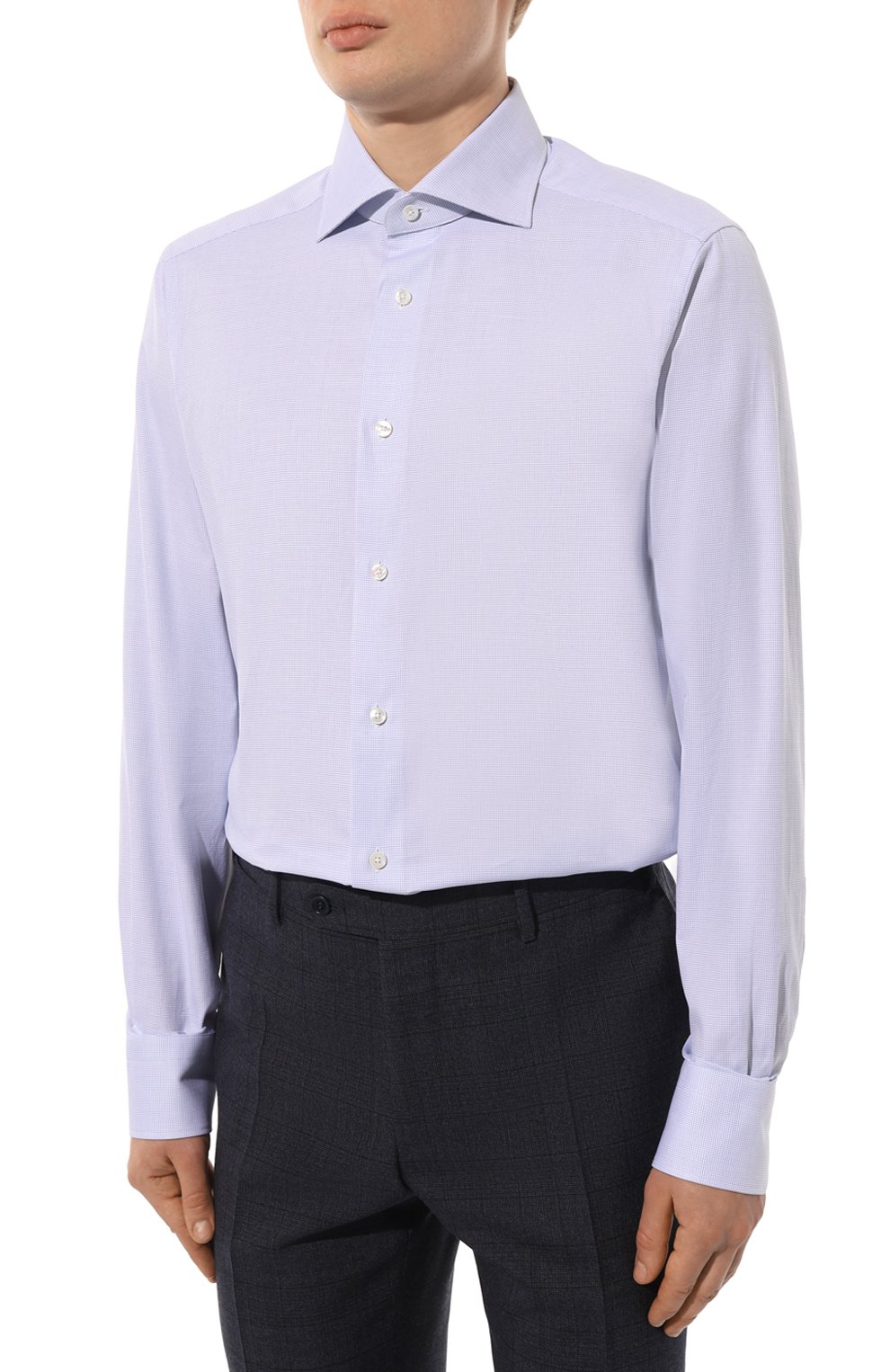 Хлопковая сорочка ZEGNA, арт. 601036A6/9MS0BA, фото 4