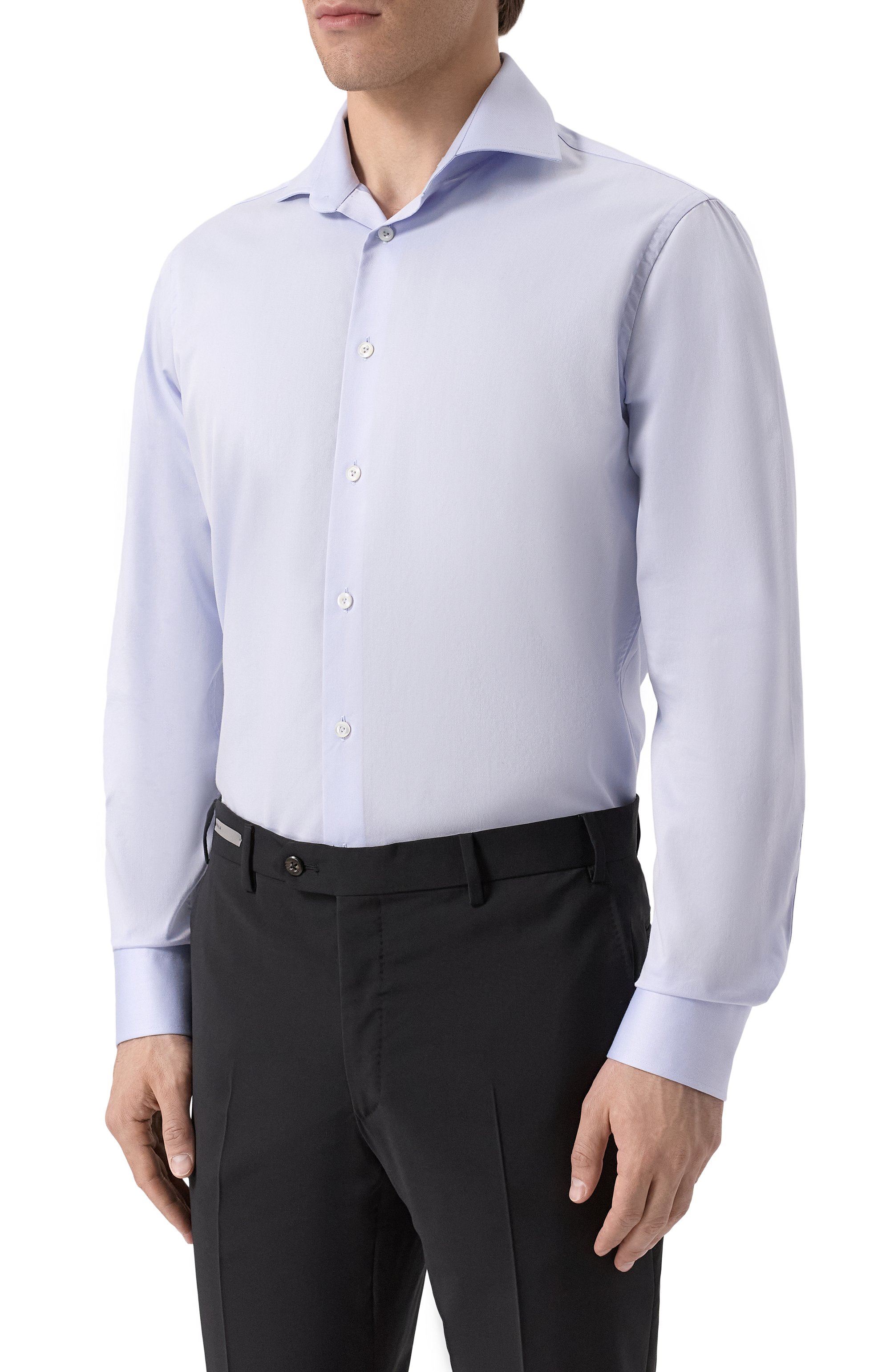 Хлопковая сорочка VAN LAACK голубого цвета по цене 25800 руб., арт. VL-RIVARA-SFN/132241/720, фото 3 Хлопковая сорочка VAN LAACK, арт. VL-RIVARA-SFN/132241/720, фото 3