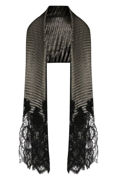 Плиссированный шарф с кружевной вставкой VALENTINO, арт. QT2EEA00/UVK, фото 1