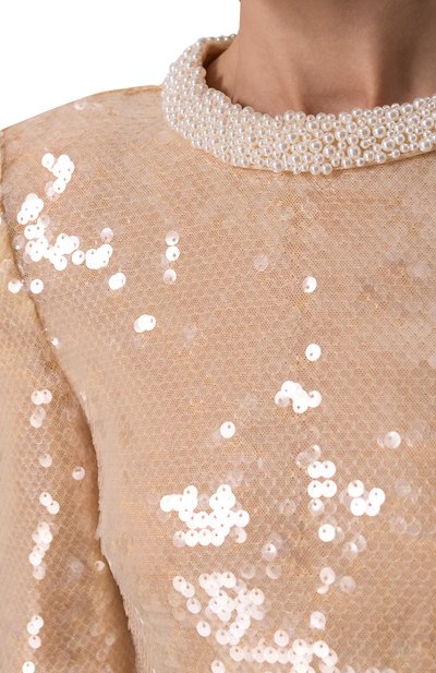 Топ с отделкой пайетками SELF-PORTRAIT, арт. RS25106TBG, фото 5