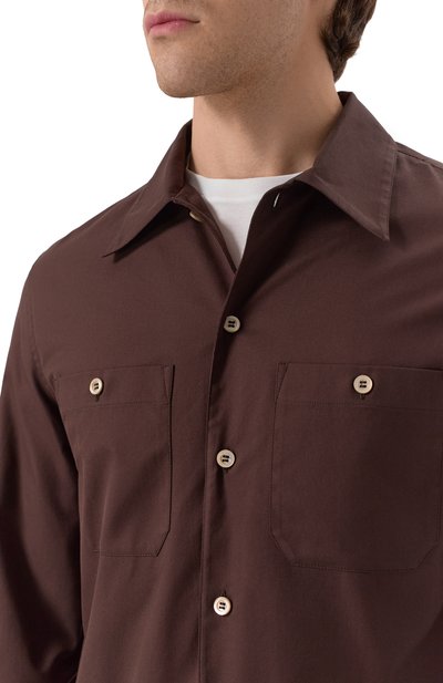 Хлопковая рубашка BRUNELLO CUCINELLI, арт. MW6040658, фото 5