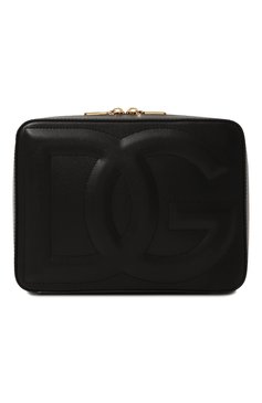 Женская сумка dg logo DOLCE & GABBANA черного цвета, арт. BB7290/AW576 | Фото 1 (Материал сплава: Проставлено; Материал: Натуральная кожа; Ремень/цепочка: На ремешке; Размер: small; Драгоценные камни: Проставлено)