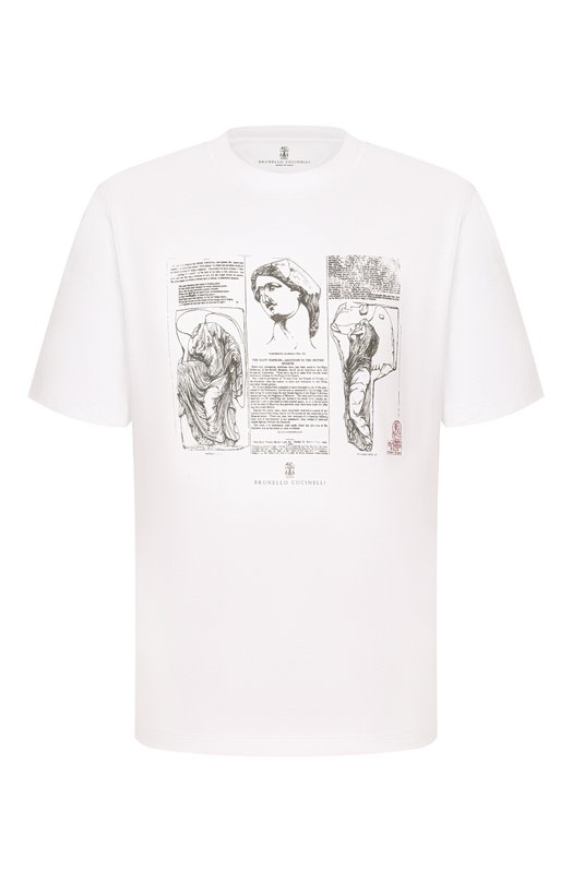 Хлопковая футболка Brunello Cucinelli M0B138517 Белый M0B138517