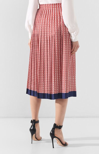Шелковая юбка VALENTINO, арт. RB3RA4B94EK, фото 4