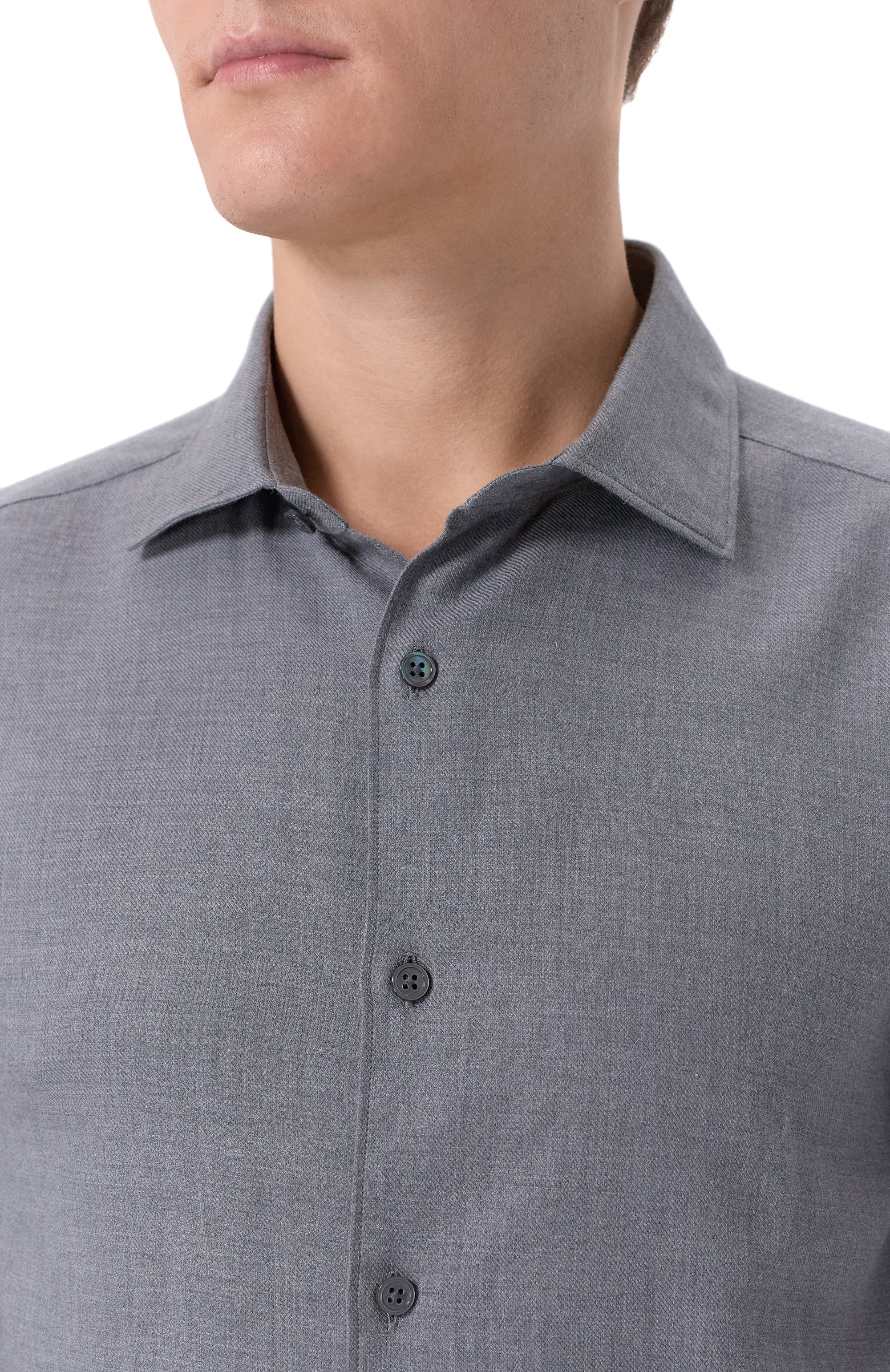 Рубашка из хлопка и кашемира ZEGNA, арт. SRF5/RE8X44A6, фото 5