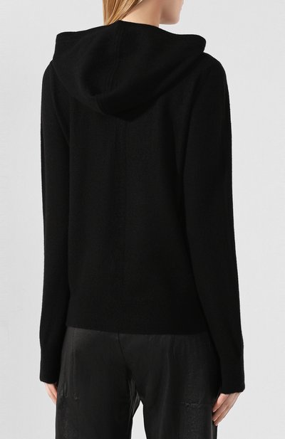Кашемировый кардиган RICK OWENS черного цвета по цене 137000 руб., арт. RP19F5628/WSB, фото 4 Кашемировый кардиган RICK OWENS, арт. RP19F5628/WSB, фото 4