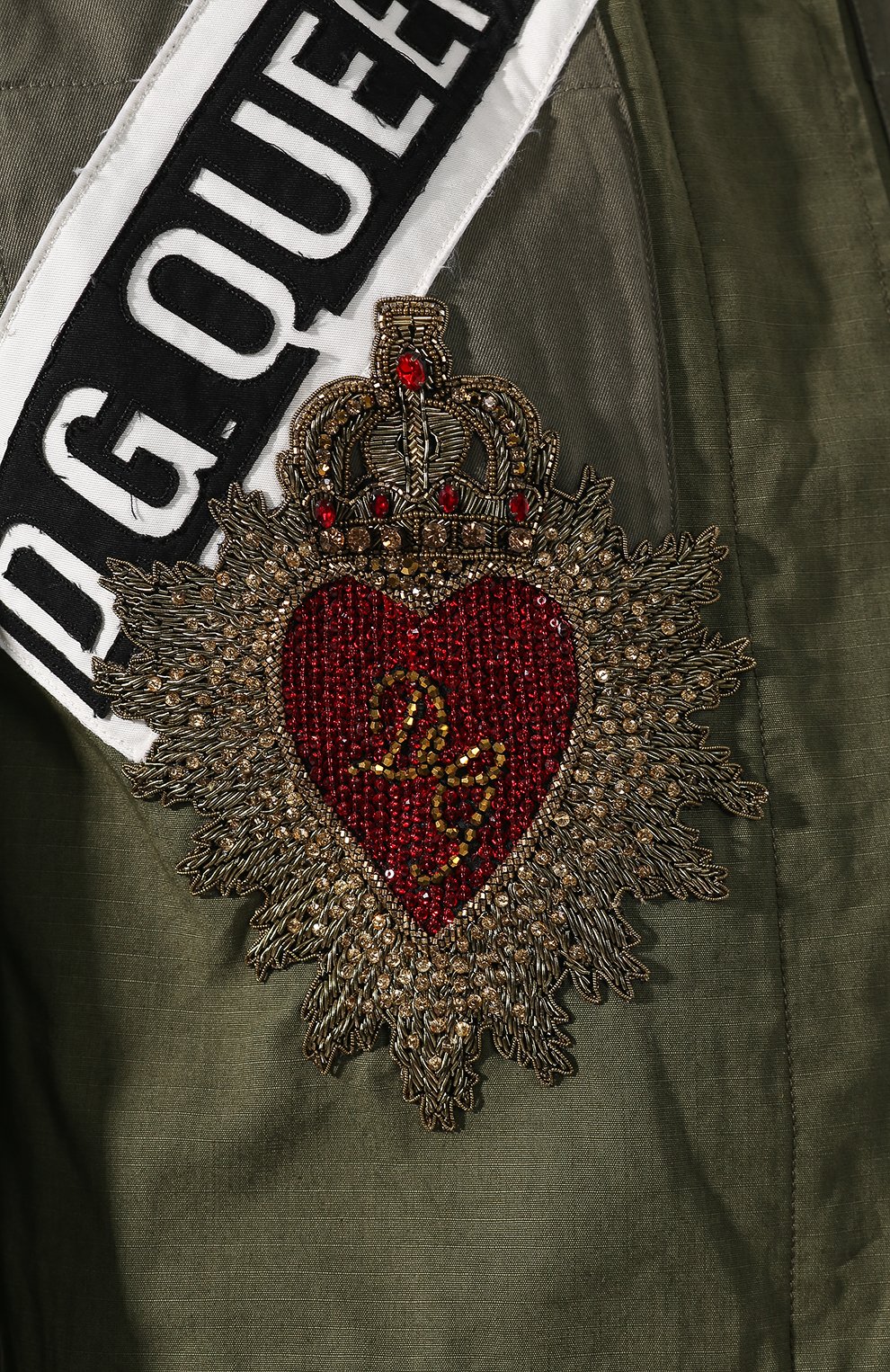 Хлопковая куртка DOLCE & GABBANA хаки цвета по цене 267500 руб., арт. F28NIZ/FU5SC, фото 5 Хлопковая куртка DOLCE & GABBANA, арт. F28NIZ/FU5SC, фото 5