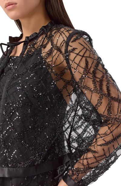 Блузка с отделкой пайетками EMPORIO ARMANI, арт. EW001490/AF10242, фото 5
