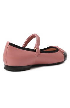 Детские кожаные балетки DOLCE & GABBANA темно-розового цвета, арт. D11273/A7924/24-28 | Фото 3 (Материал внутренний: Натуральная кожа; Нос: Не проставлено; Материал внешний: Натуральная кожа; Материал сплава: Проставлено)