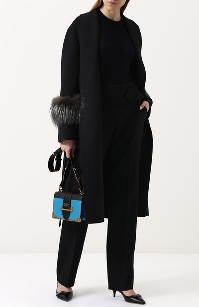 Однотонные расклешенные брюки со стрелками PRADA, арт. P287A-TSQ-F0002, фото 2