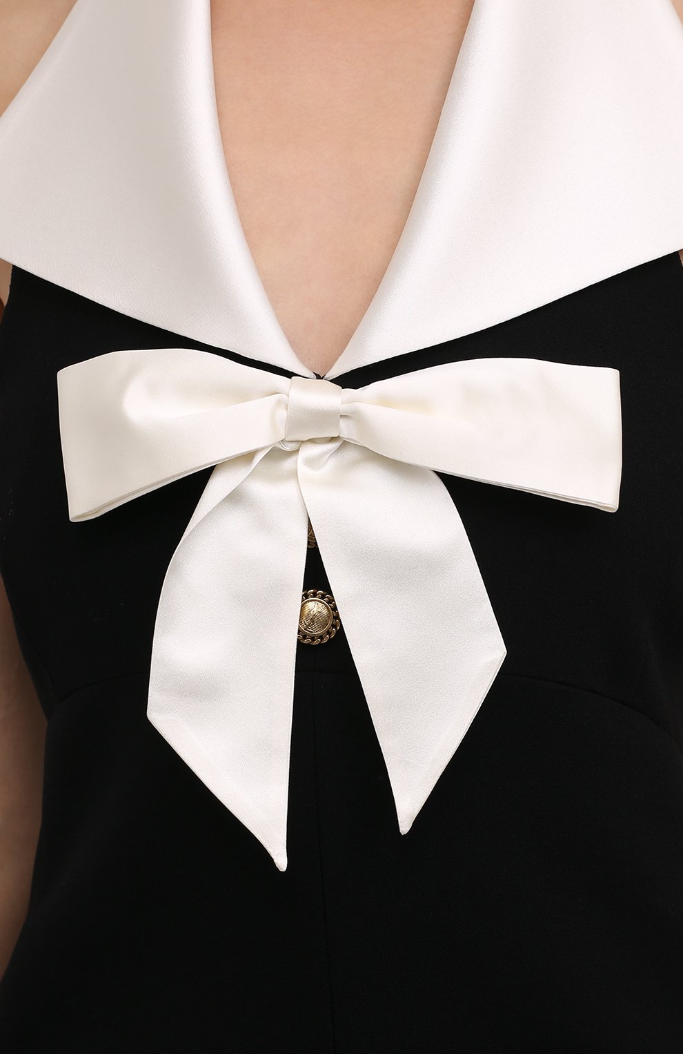 Шерстяное платье SAINT LAURENT черного цвета по цене 196500 руб., арт. 676792/Y024K, фото 5 Шерстяное платье SAINT LAURENT, арт. 676792/Y024K, фото 5
