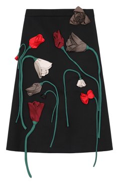 Шерстяная юбка PRADA, арт. P123QR-1VF5-F0002-192, фото 1