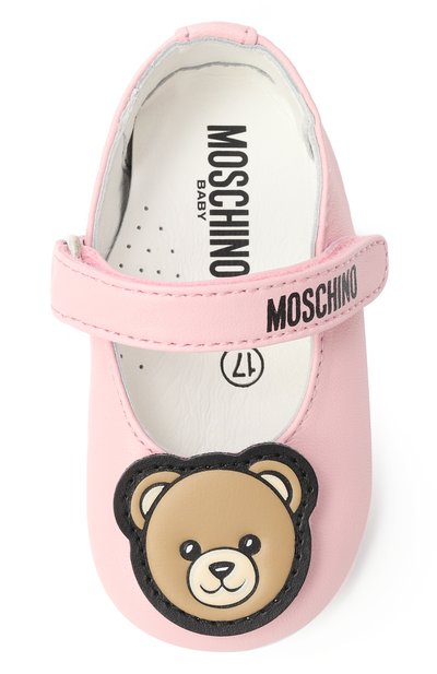 Кожаные пинетки MOSCHINO, арт. 81805/VAR4/15-19, фото 4