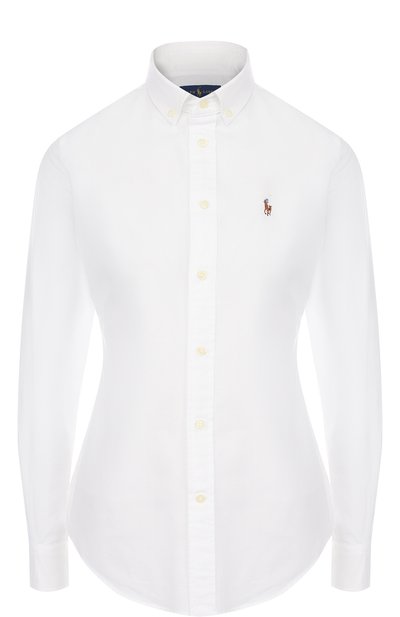 Женская приталенная хлопковая блуза в полоску POLO RALPH LAUREN, арт. 211642479