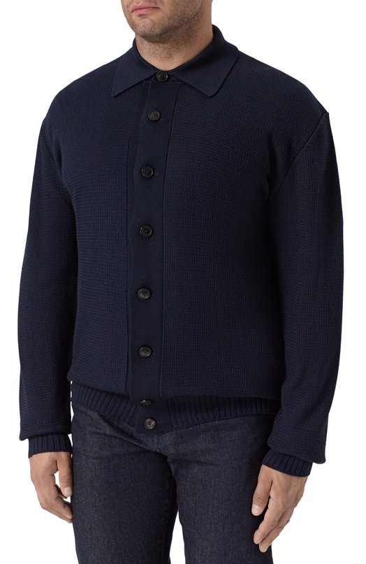 Кардиган из шерсти и кашемира Cortigiani 3A9125 Синий  3A9125 Фото 3